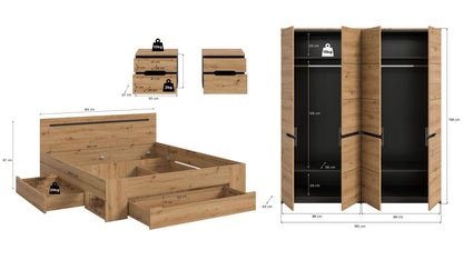 Bedroom Set Sova – Bed 180x200 Complete Set