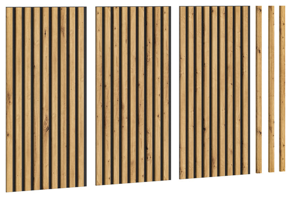 Akustikpaneel Silence in Artisan Eiche Nb., ca. 40x80x2 cm 3er Set
