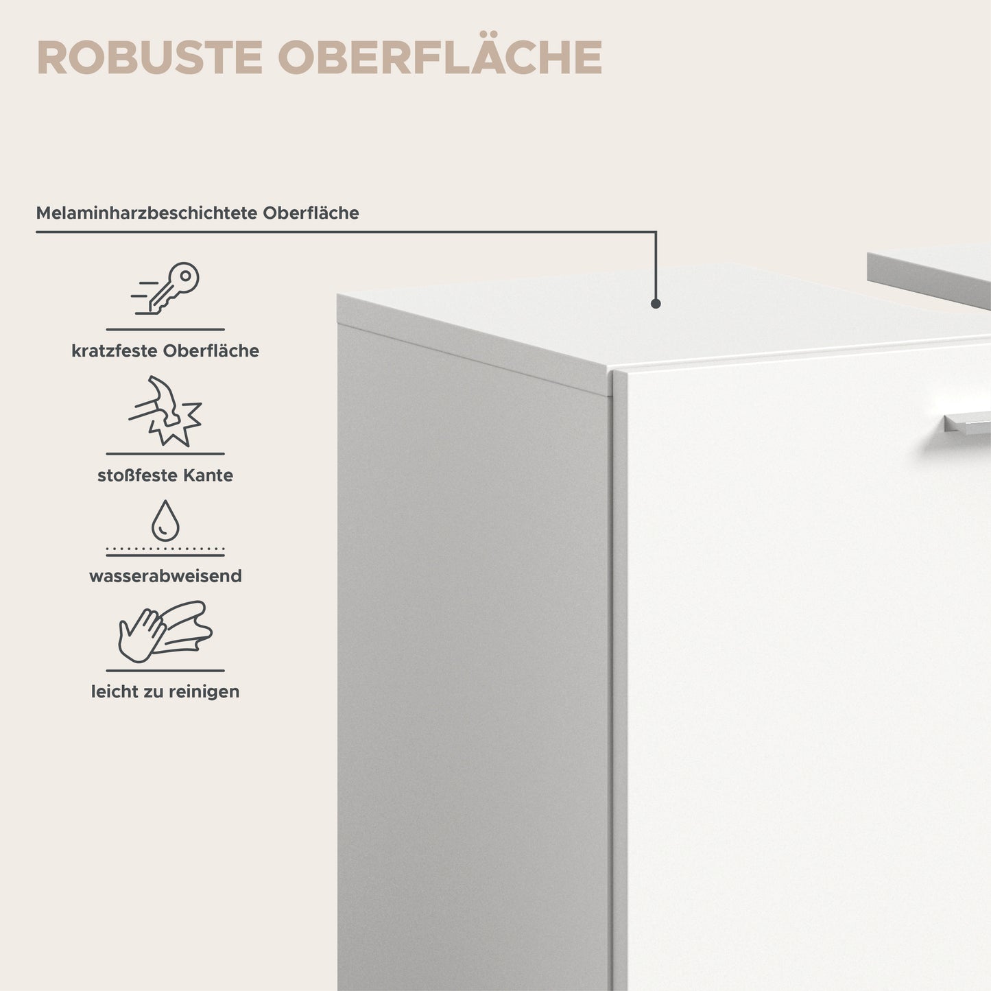 Homes & Jones Badezimmer Set 4tlg. Badmöbel hängend oder bodenstehend montierb.