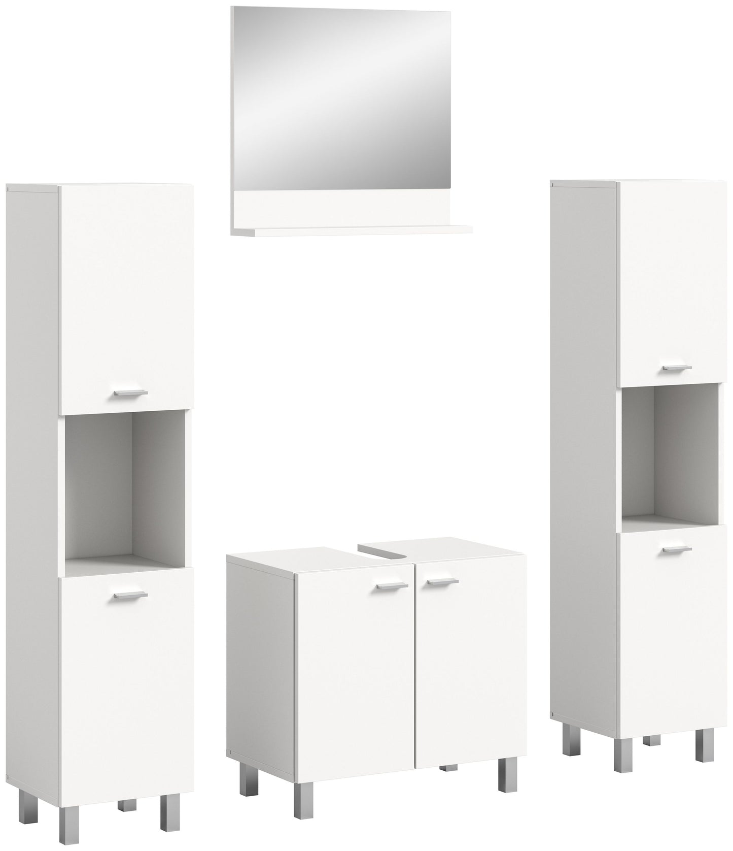 Homes & Jones Badezimmer Set 4tlg. Badmöbel hängend oder bodenstehend montierb.