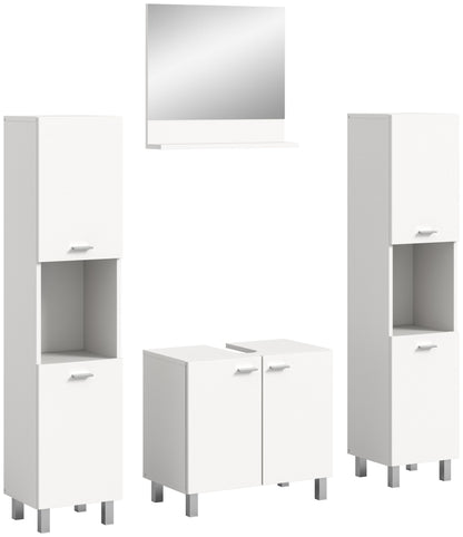 Homes & Jones Badezimmer Set 4tlg. Badmöbel hängend oder bodenstehend montierb.