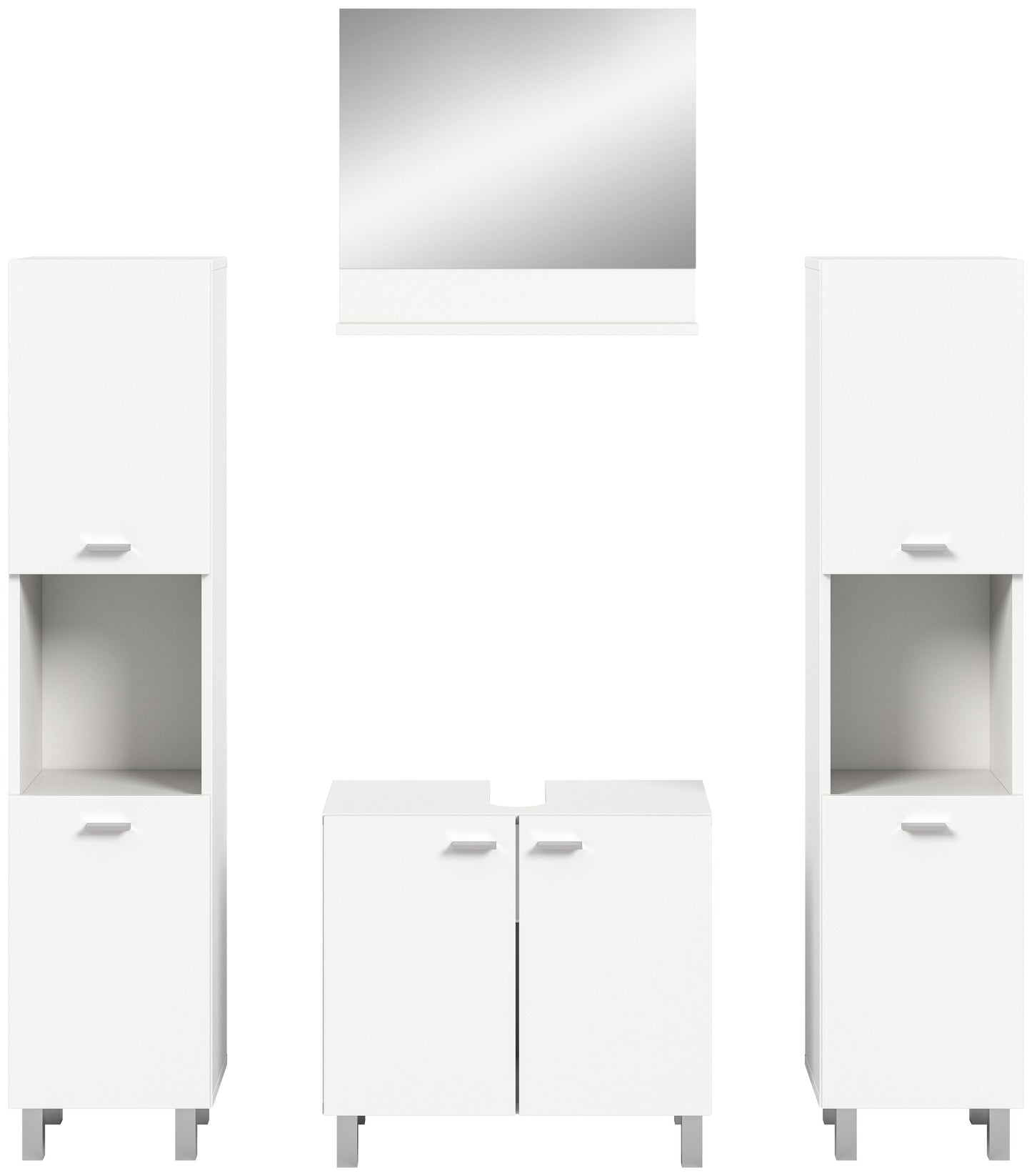 Homes & Jones Badezimmer Set 4tlg. Badmöbel hängend oder bodenstehend montierb.