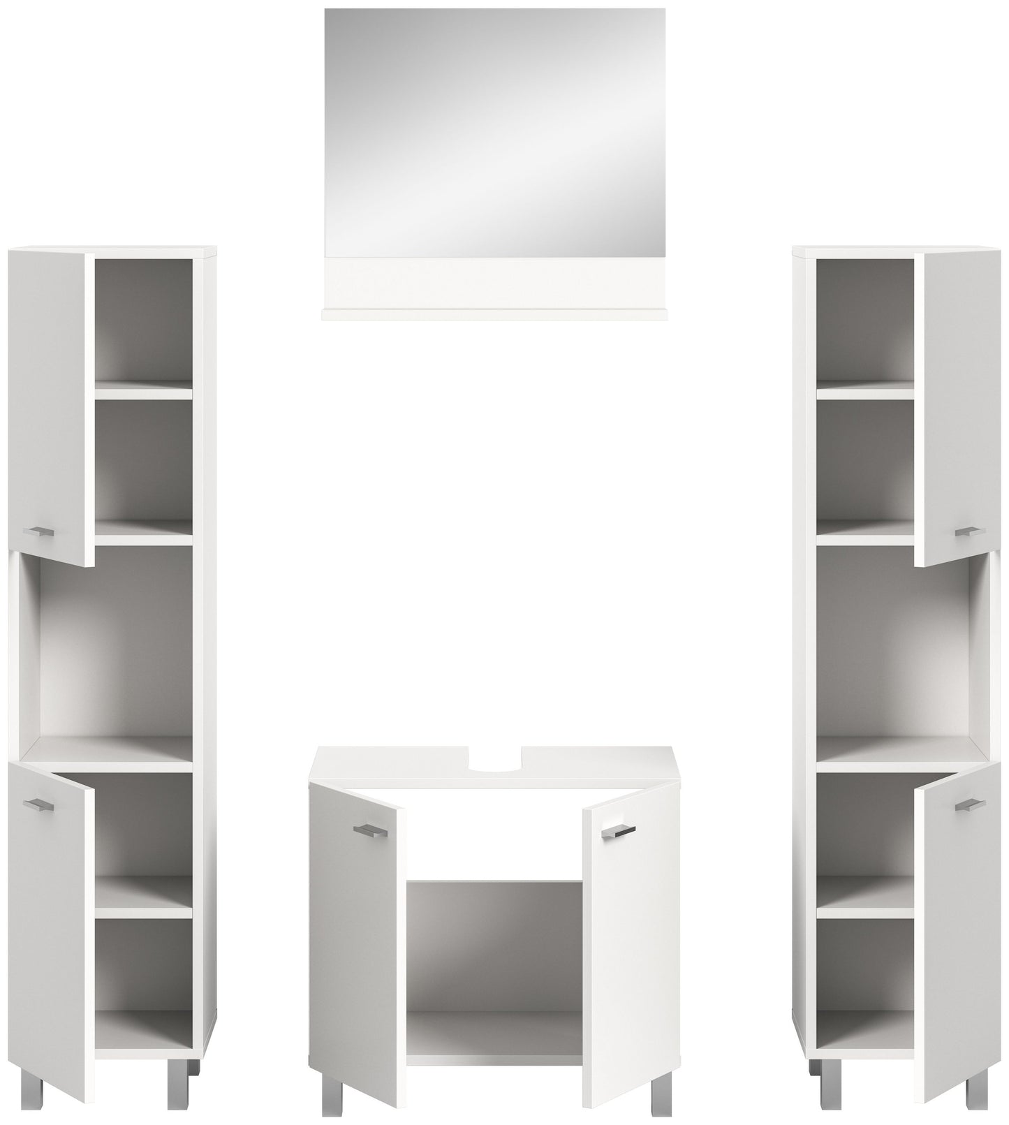 Homes & Jones Badezimmer Set 4tlg. Badmöbel hängend oder bodenstehend montierb.