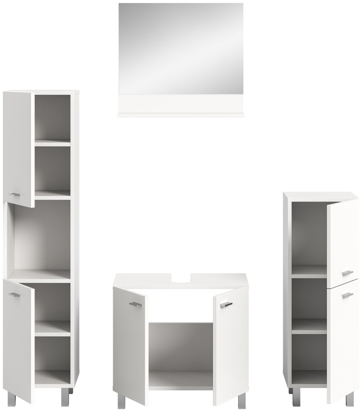 Homes & Jones Badezimmer Set 4tlg. Badmöbel hängend oder bodenstehend montierb.