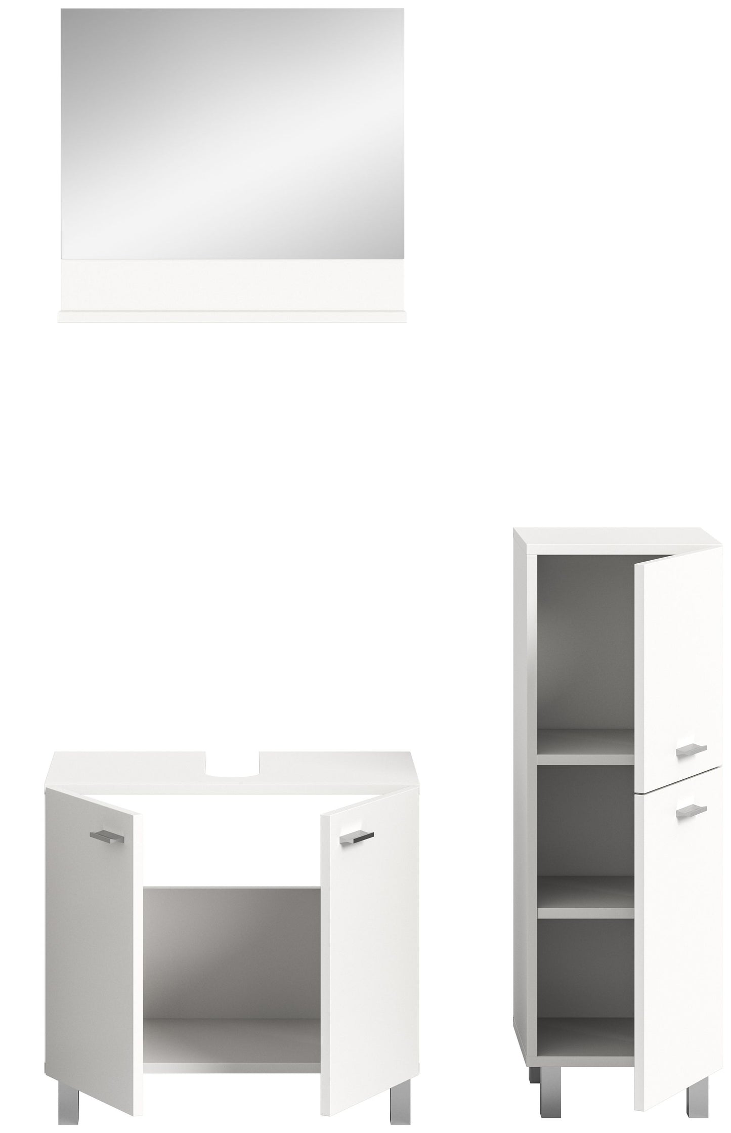 Homes & Jones Badezimmer Set 3tlg. Badmöbel hängend oder bodenstehend montierb.