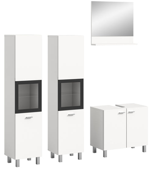 Boston 4tlg. Badmöbel Set  bodenstehend hängend montierbar ca.137x186x33 cm