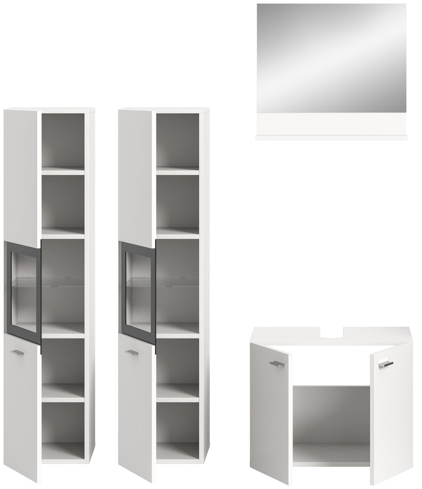 Ensemble de meubles de salle de bain Boston 4 pièces 37 x 186 x 33 cm