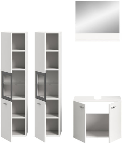 Ensemble de meubles de salle de bain Boston 4 pièces 37 x 186 x 33 cm