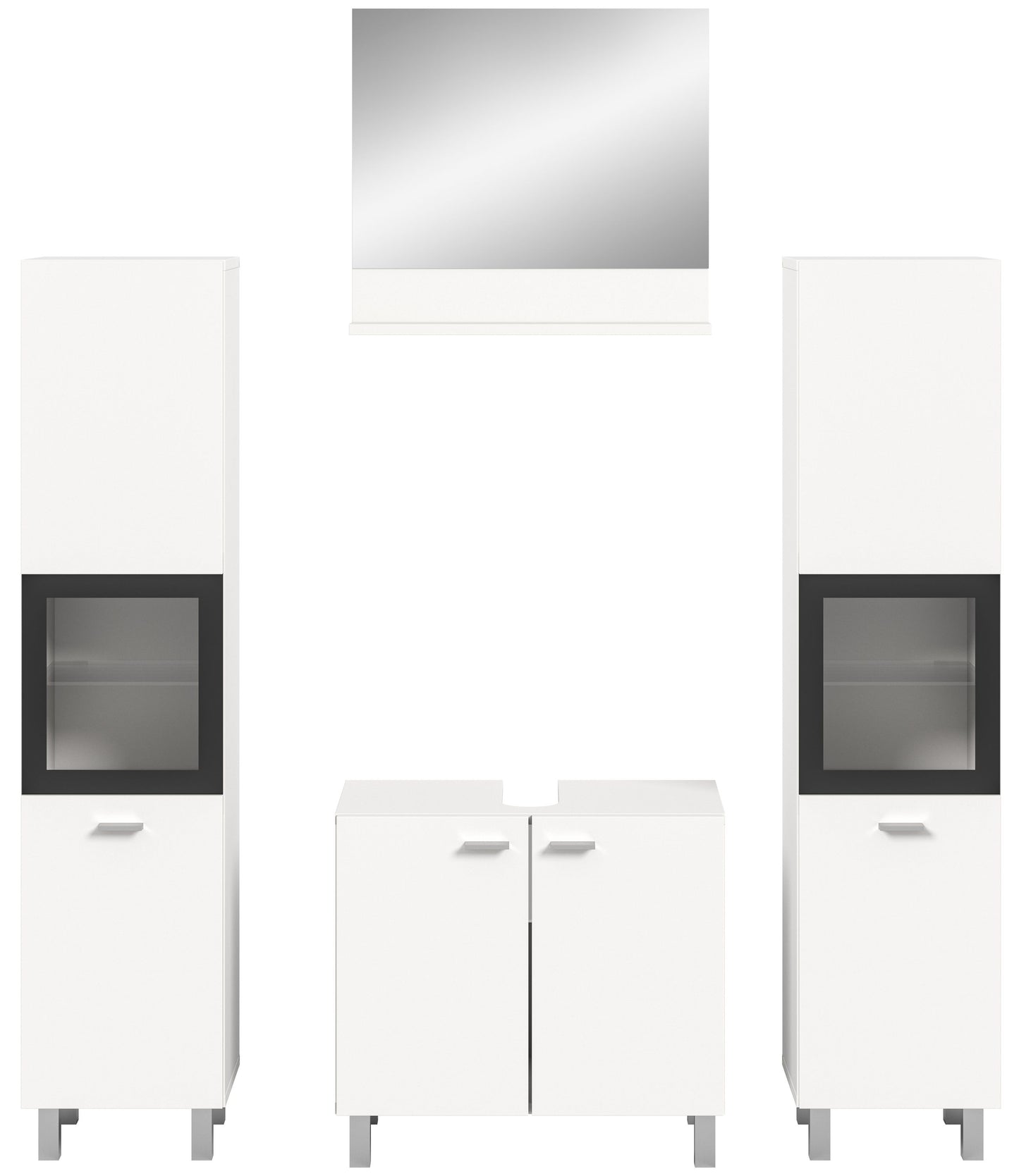 Homes & Jones Badezimmer Set 4tlg. Badmöbel hängend oder bodenstehend montierb.