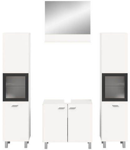 Homes & Jones Badezimmer Set 4tlg. Badmöbel hängend oder bodenstehend montierb.