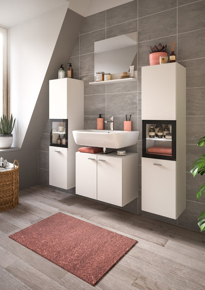 Homes & Jones Badezimmer Set 4tlg. Badmöbel hängend oder bodenstehend montierb.