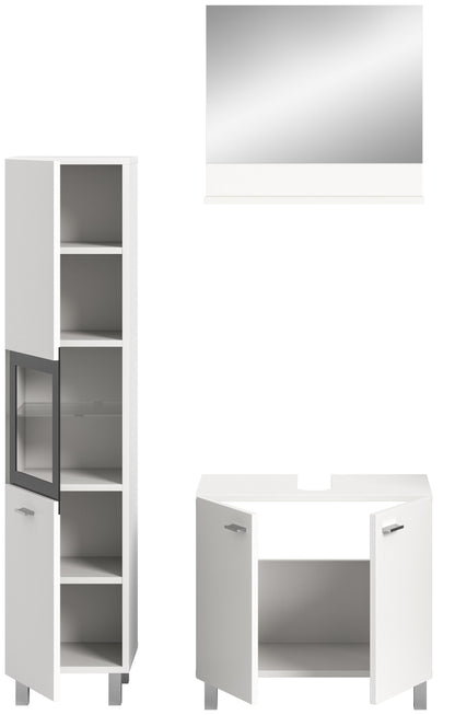 Homes & Jones Badezimmer Set 3tlg. Badmöbel hängend oder bodenstehend montierb.
