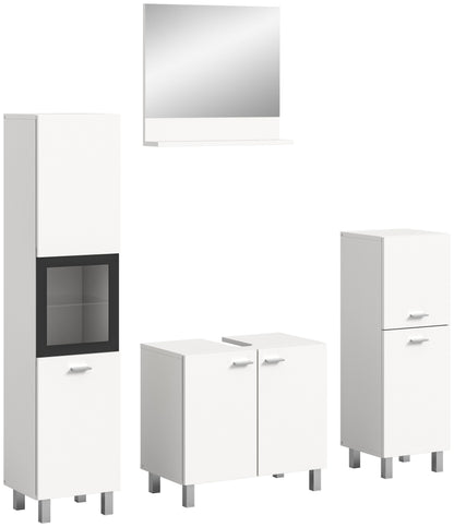 Homes & Jones Badezimmer Set 4tlg. Badmöbel hängend oder bodenstehend montierb.