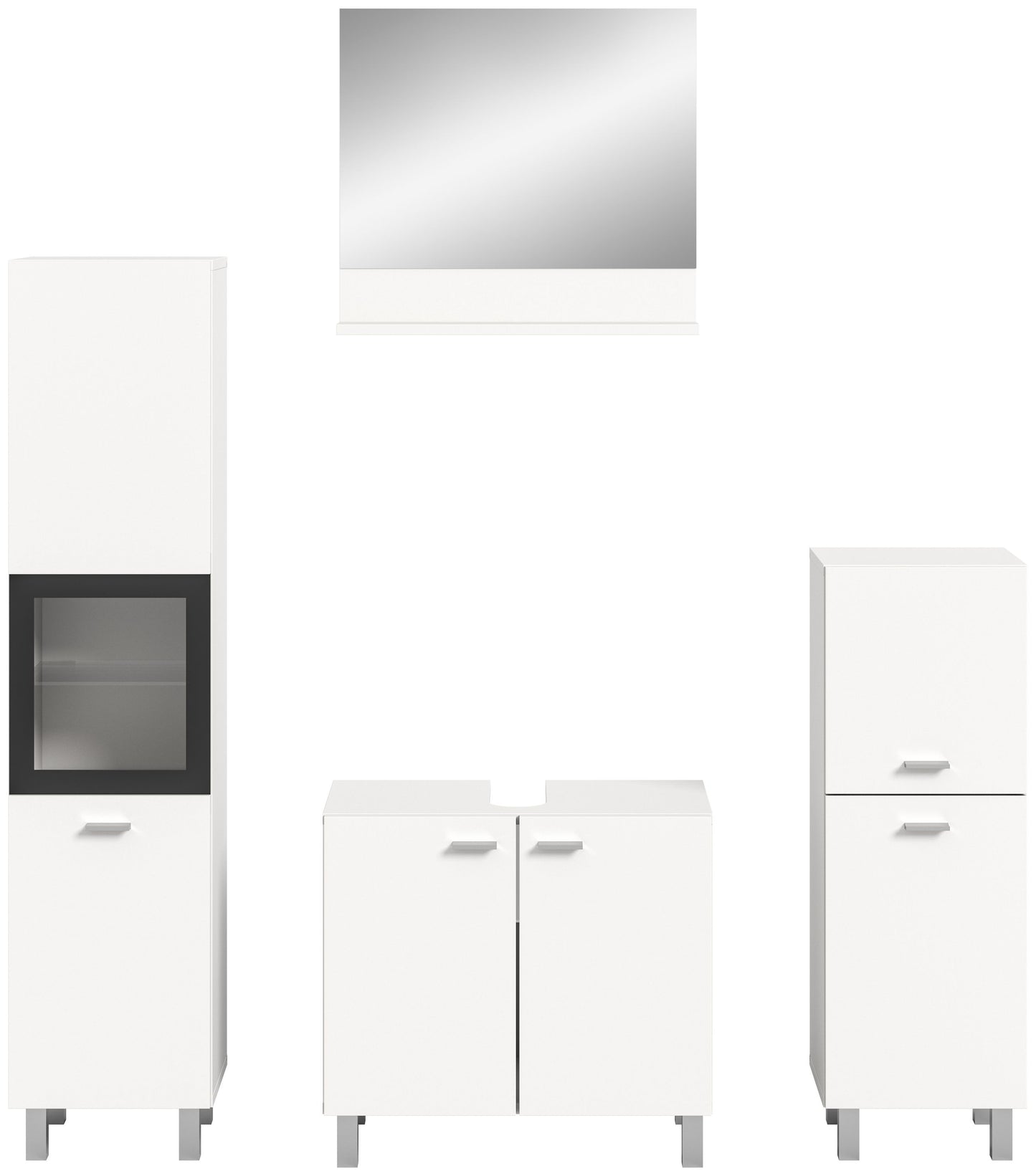 Homes & Jones Badezimmer Set 4tlg. Badmöbel hängend oder bodenstehend montierb.