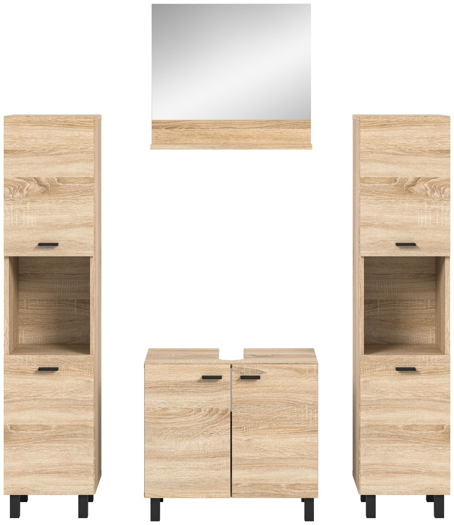 Homes & Jones Badezimmer Set 4tlg. Badmöbel hängend oder bodenstehend montierb.