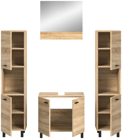 Homes & Jones Badezimmer Set 4tlg. Badmöbel hängend oder bodenstehend montierb.