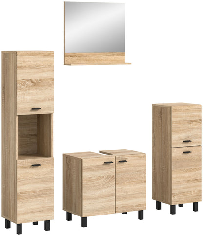Homes & Jones Badezimmer Set 4tlg. Badmöbel hängend oder bodenstehend montierb.