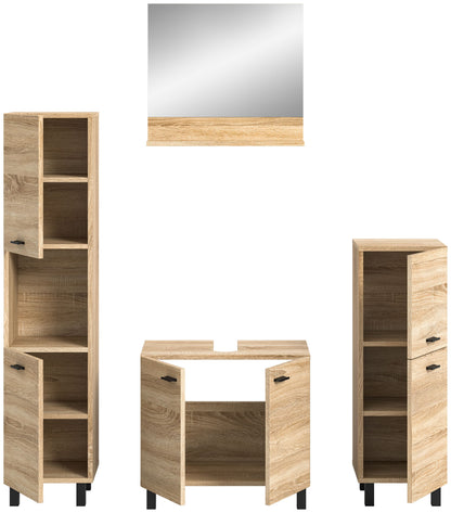 Homes & Jones Badezimmer Set 4tlg. Badmöbel hängend oder bodenstehend montierb.