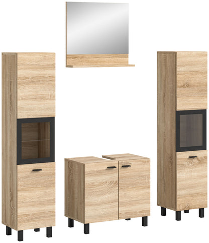 Homes & Jones Badezimmer Set 4tlg. Badmöbel hängend oder bodenstehend montierb.
