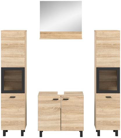 Homes & Jones Badezimmer Set 4tlg. Badmöbel hängend oder bodenstehend montierb.