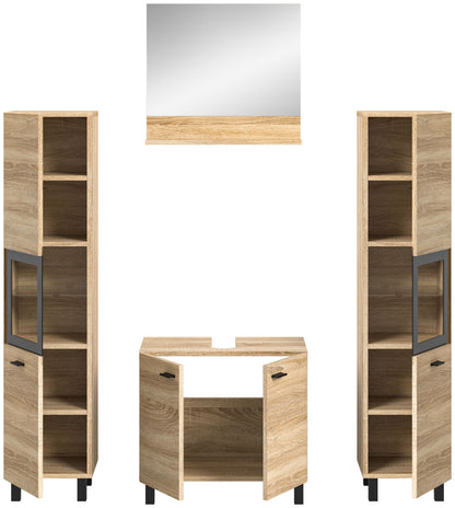 Homes & Jones Badezimmer Set 4tlg. Badmöbel hängend oder bodenstehend montierb.
