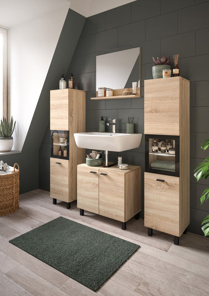 Homes & Jones Badezimmer Set 4tlg. Badmöbel hängend oder bodenstehend montierb.