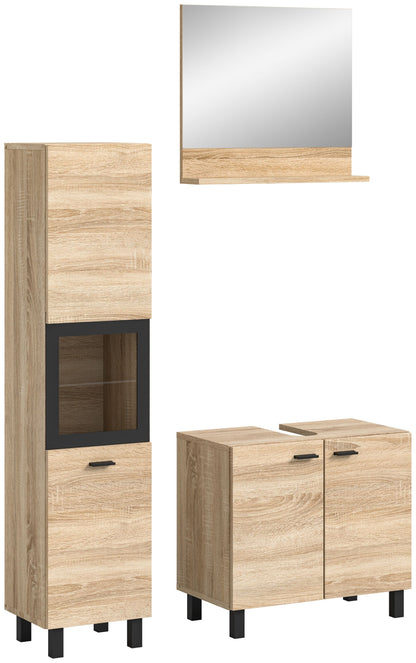 Homes & Jones Badezimmer Set 3tlg. Badmöbel hängend oder bodenstehend montierb.
