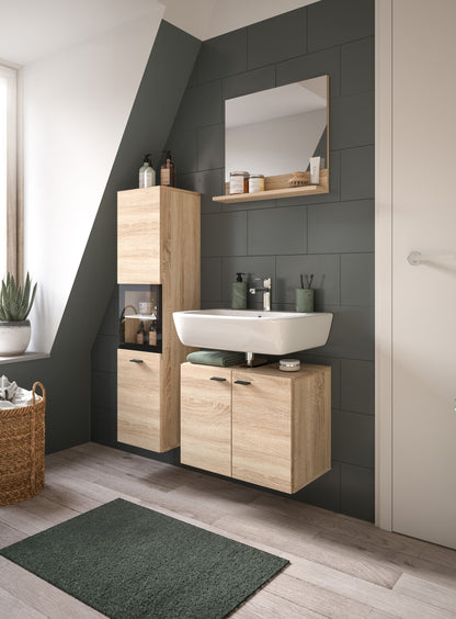 Homes & Jones Badezimmer Set 3tlg. Badmöbel hängend oder bodenstehend montierb.