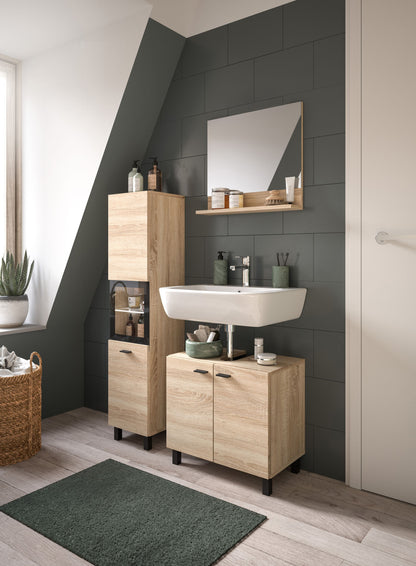 Homes & Jones Badezimmer Set 3tlg. Badmöbel hängend oder bodenstehend montierb.