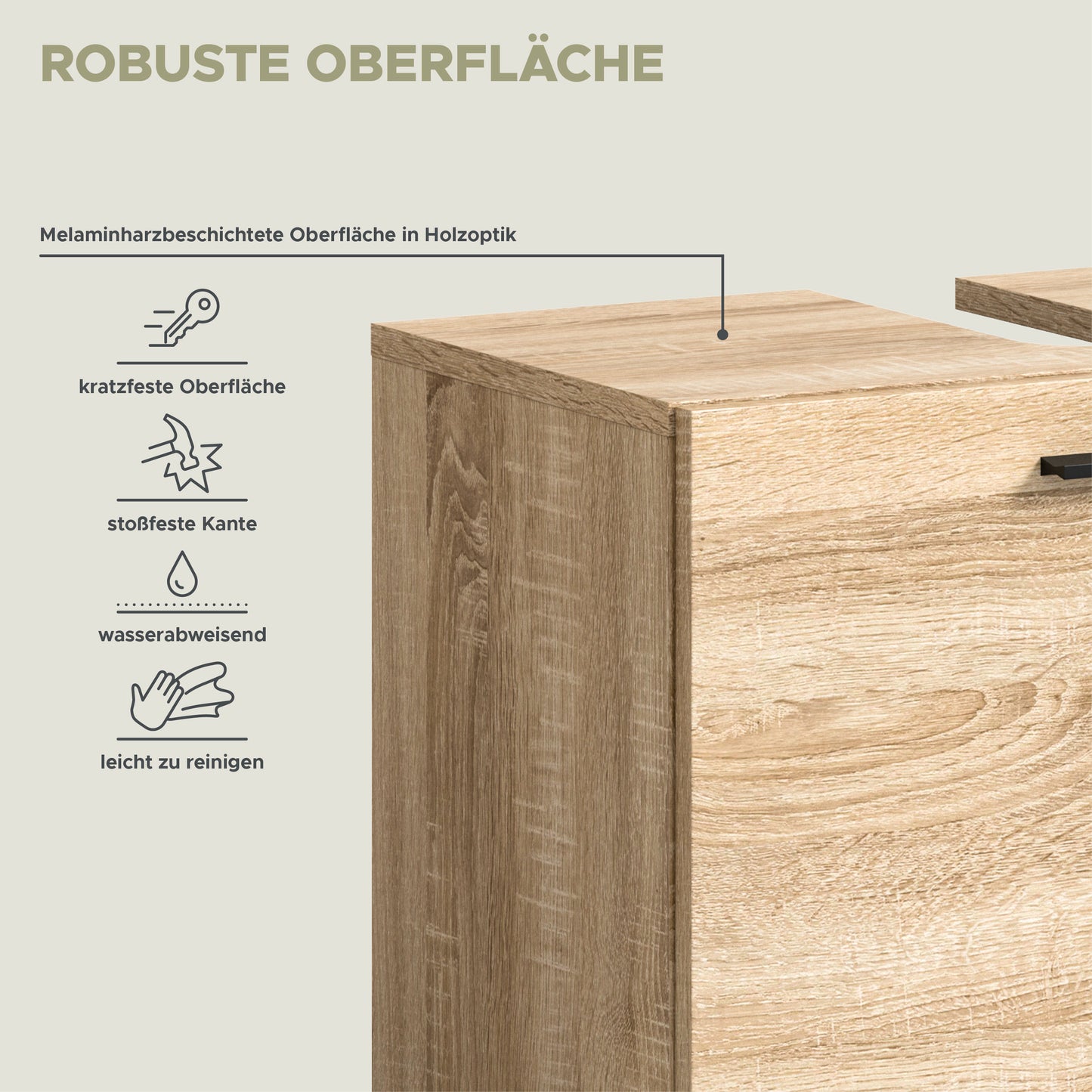 Homes & Jones Badezimmer Set 4tlg. Badmöbel hängend oder bodenstehend montierb.