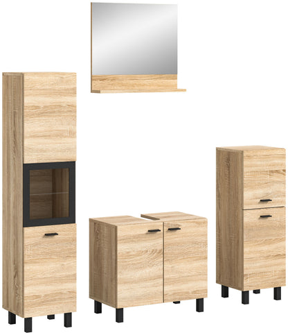 Homes & Jones Badezimmer Set 4tlg. Badmöbel hängend oder bodenstehend montierb.