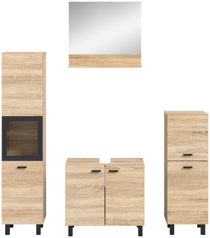 Homes & Jones Badezimmer Set 4tlg. Badmöbel hängend oder bodenstehend montierb.