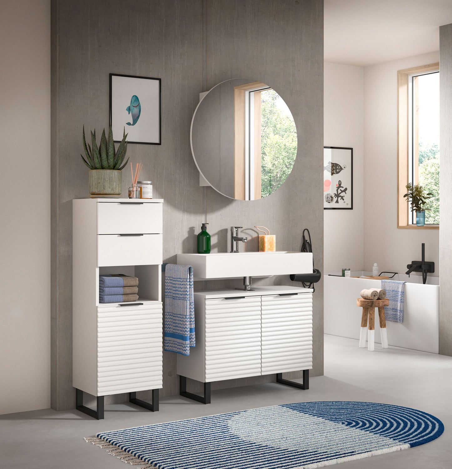 Ensemble de salle de bain Riff (L/H/P : ) 120 x 193 x 34 cm