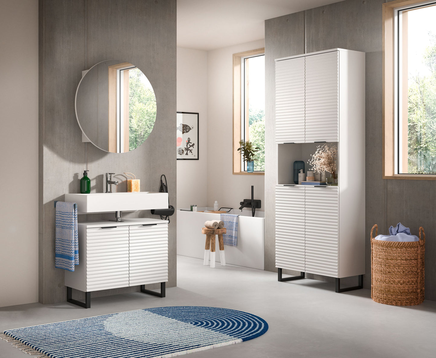 Combinaison de salle de bain Riff (L/H/P :) 155 x 193 x 34 cm