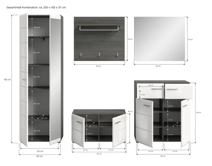 Combinaison de vestiaire Salsa 250 x 192 x 37 cm