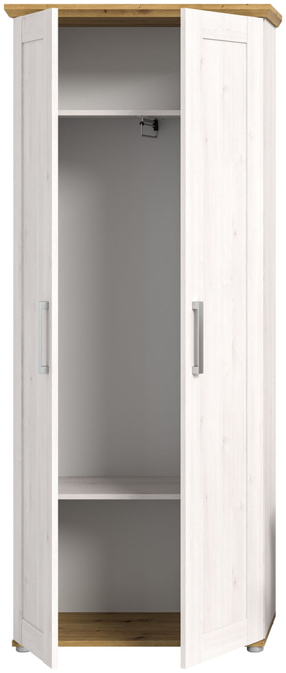 Homes & Jones Garderobenhochschrank offen: Einblick ins Innere mit Fachboden