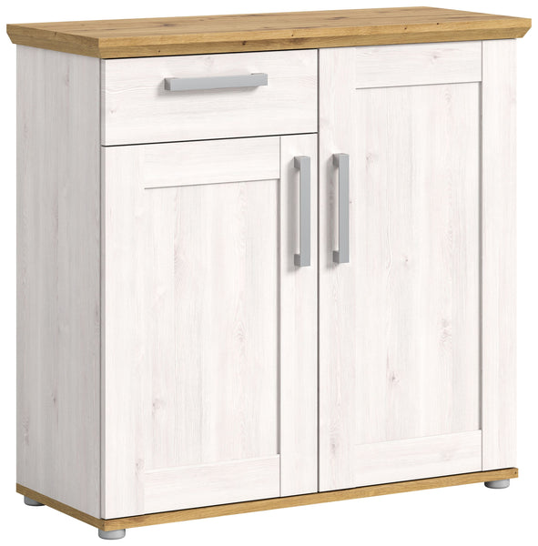 Garderobe Verona Flurkommode in Sibiu Lärche Nb. Absetzung in Artisan Eiche Nb., ca. 95x92x39 cm