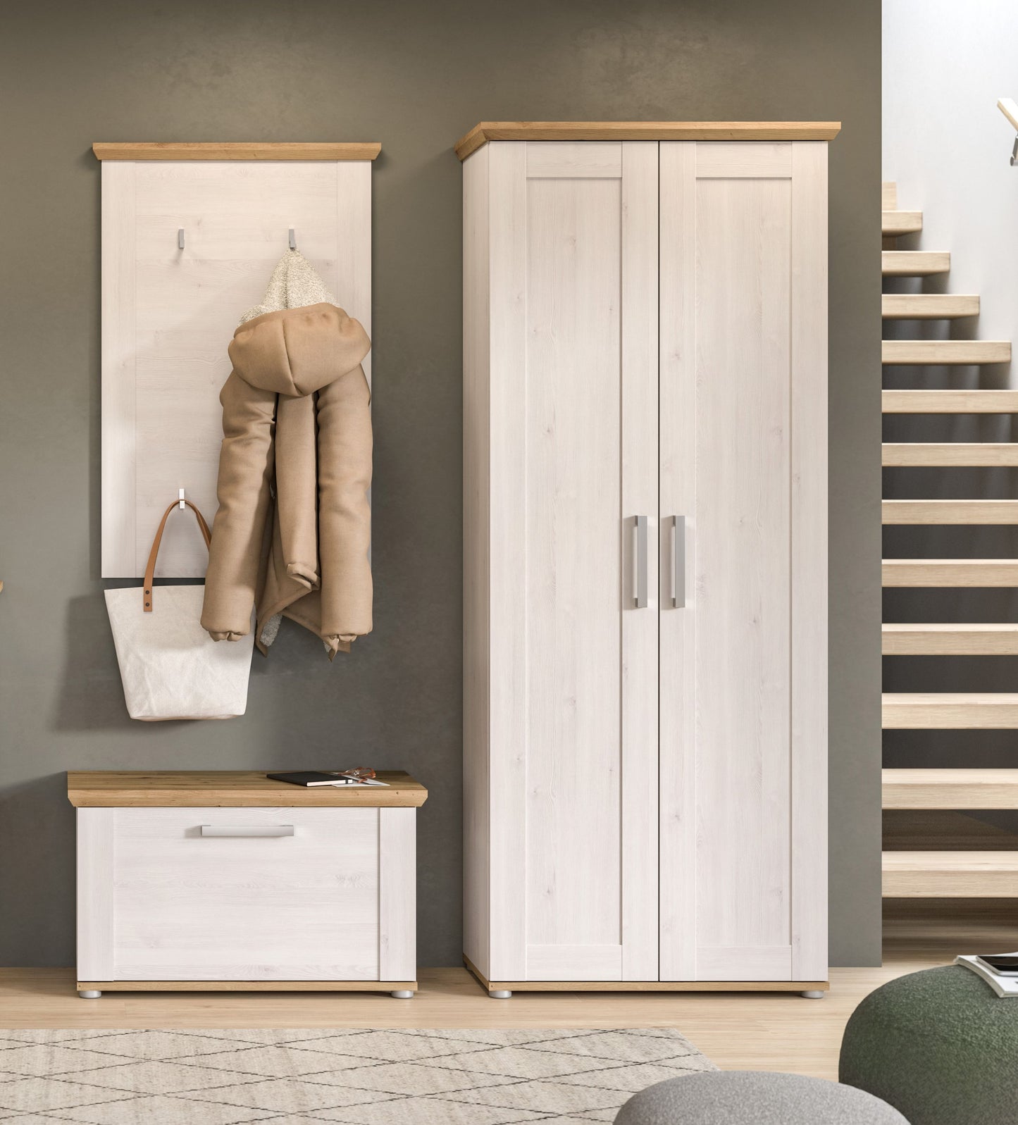 Ensemble de meubles d'entrée Verona 3 pcs. 194 x 37 x 171 cm