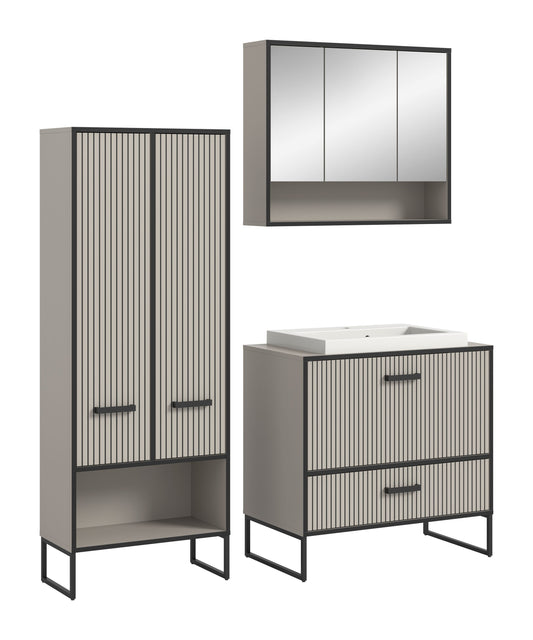 Ensemble de meubles de salle de bain Bagno 3 pièces 192 x 48 x 154 cm