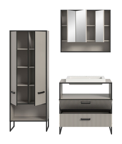 Ensemble de meubles de salle de bain Bagno 3 pièces 192 x 48 x 154 cm