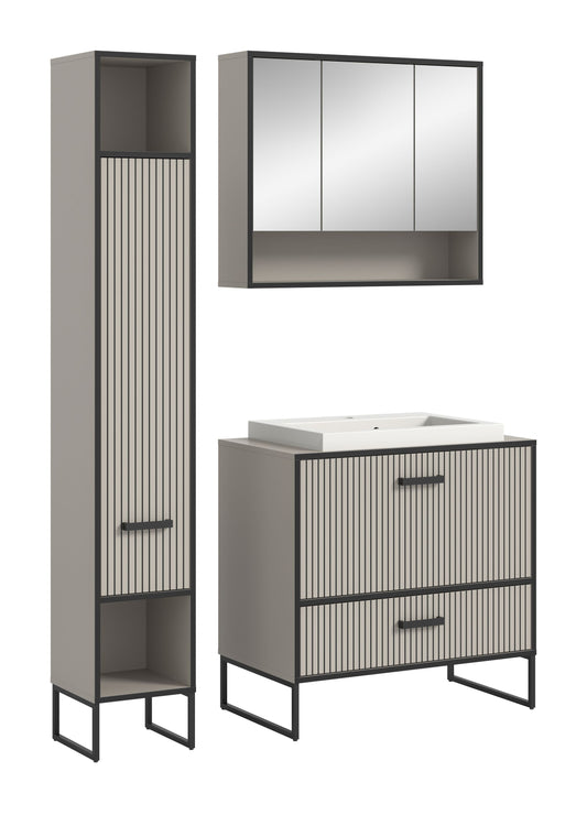 Bagno Ensemble de meubles de salle de bain 3 pièces 125 x 192 x 48 cm