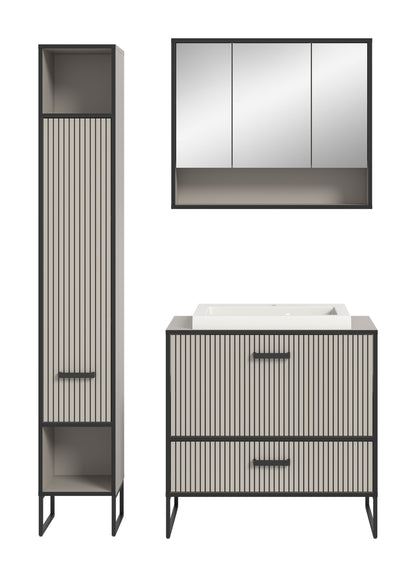 Bagno Ensemble de meubles de salle de bain 3 pièces 125 x 192 x 48 cm
