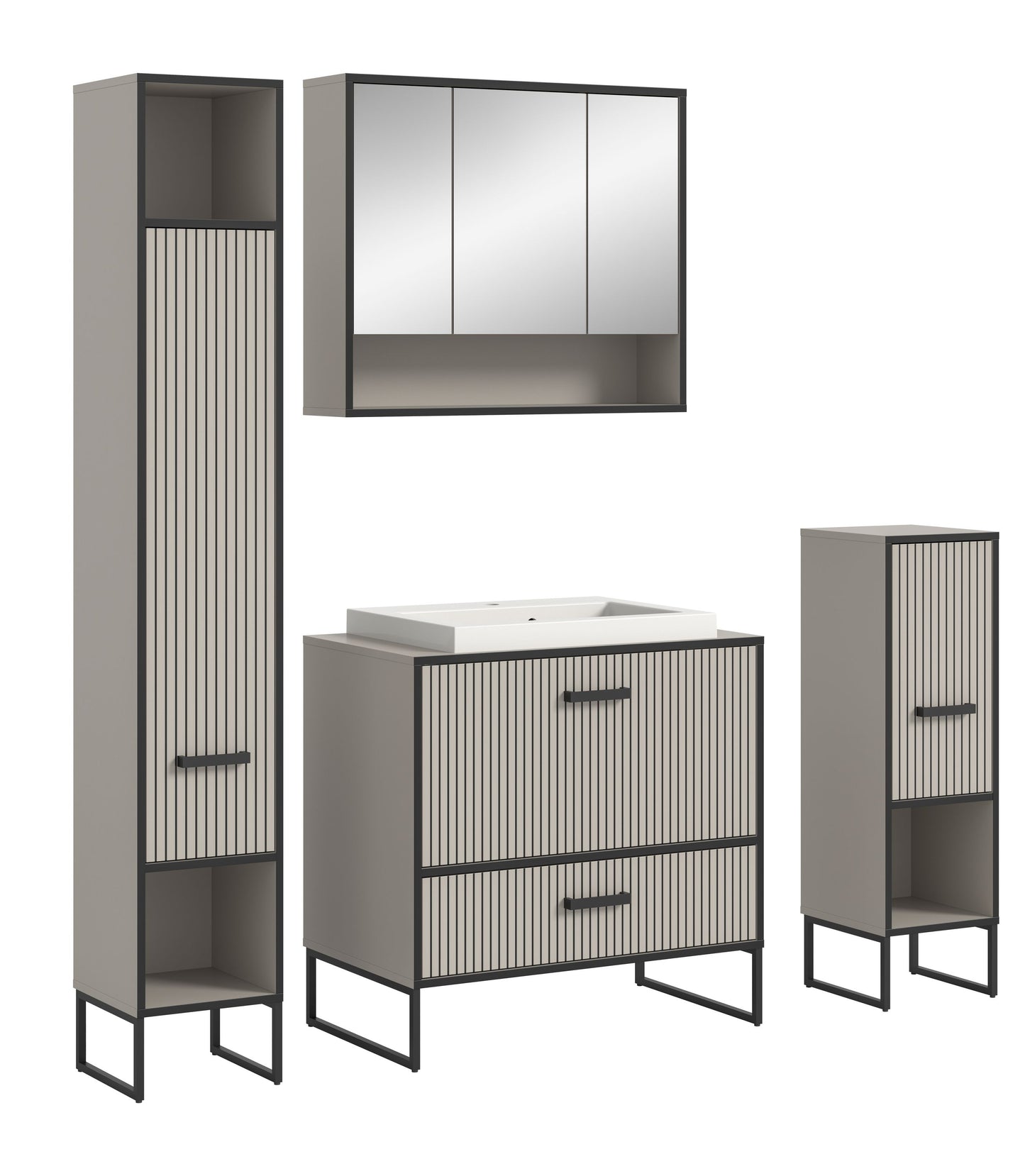 Ensemble de salle de bain Bagno 4 pièces 170 x 192 x 48 cm