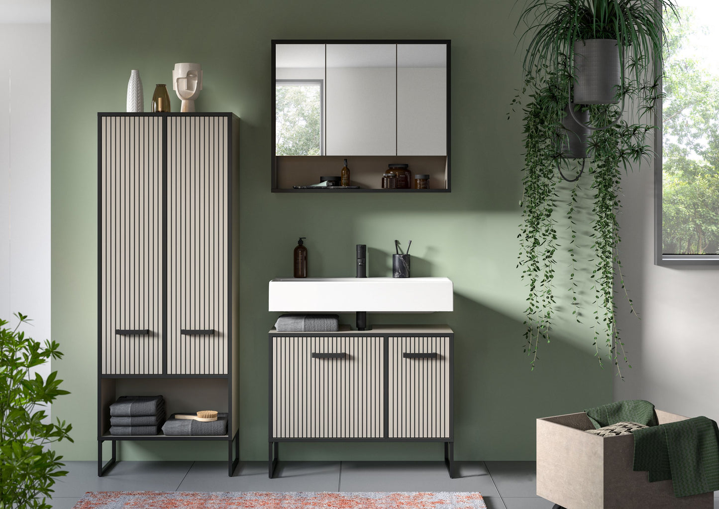 Ensemble salle de bain Bagno 3 pièces 154 x 192 x 36 cm