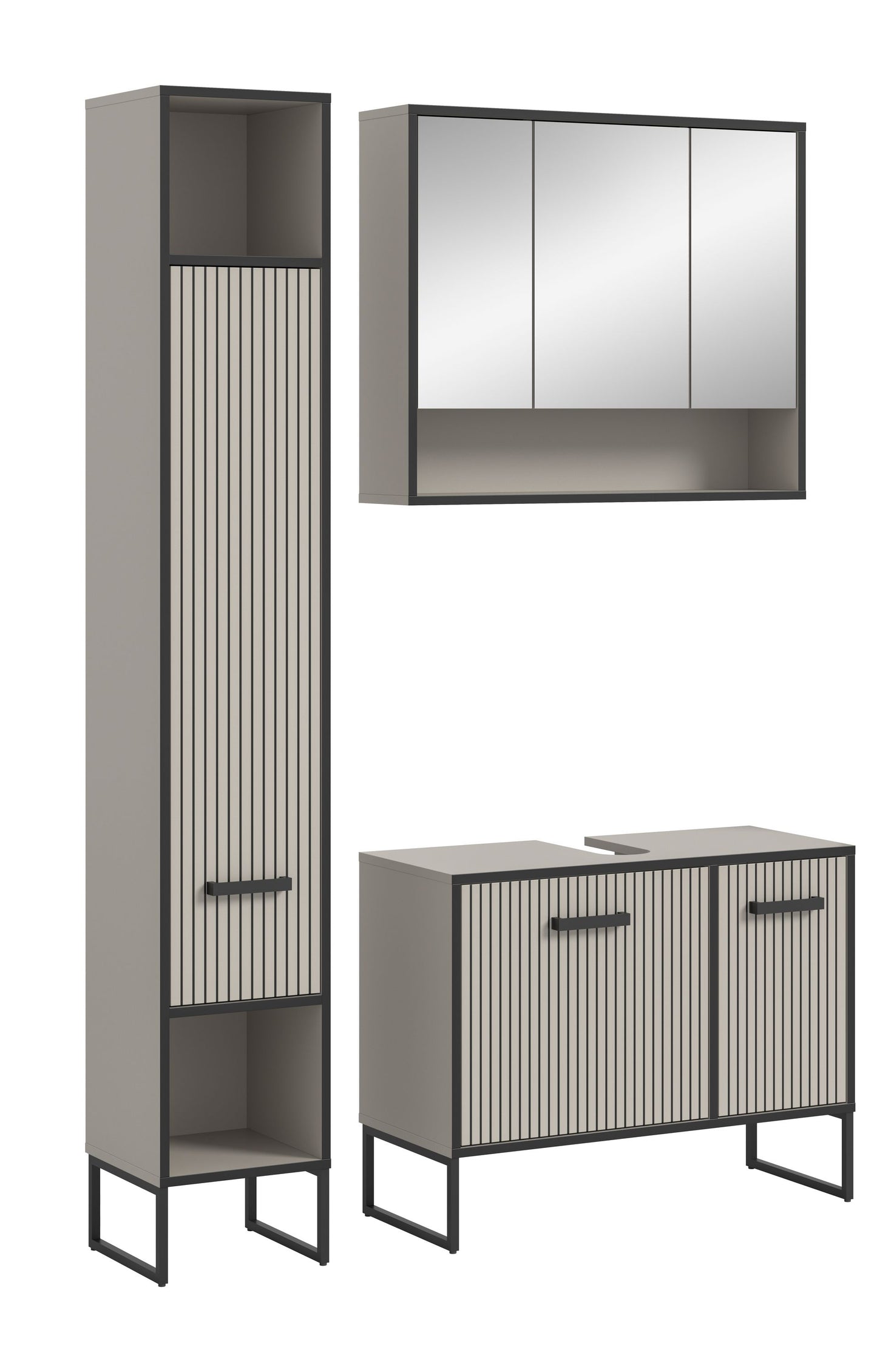 Ensemble de salle de bain Bagno 3 pièces 125 x 192 x 36 cm