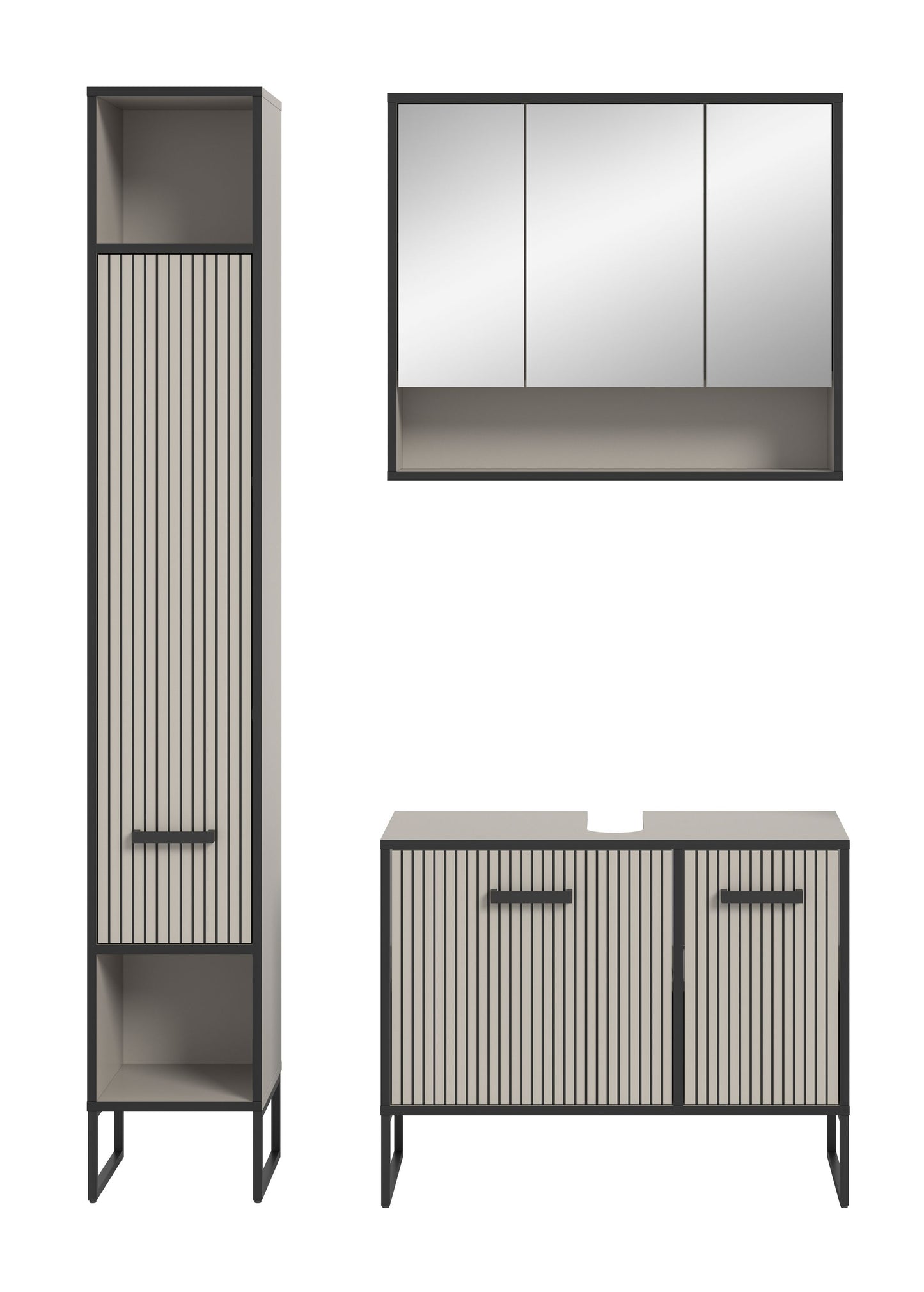 Ensemble de salle de bain Bagno 3 pièces 125 x 192 x 36 cm