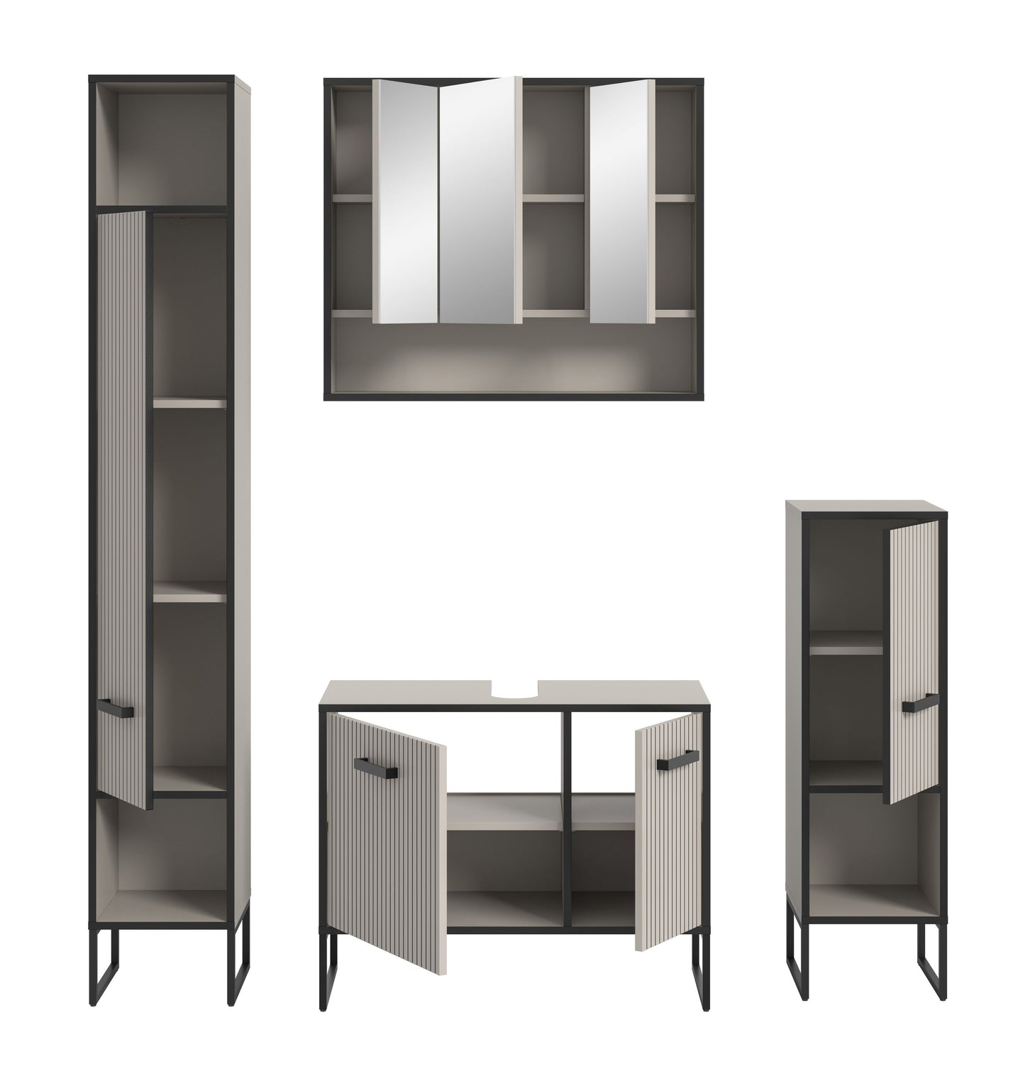 Ensemble de salle de bain Bagno 4 pièces 170 x 192 x 36 cm