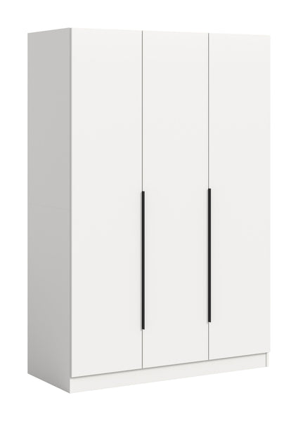 Kleiderschrank Alvas 120x52x180  cm - 3-türig mit Kleiderstange