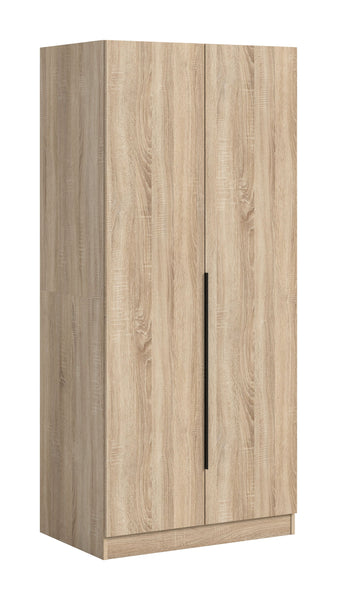 Kleiderschrank Alvas 2-Türig mit Kleiderstange & Einlegeböden