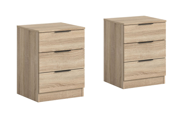 2er Nachtkommoden-Set Alvas 45x60x40 cm